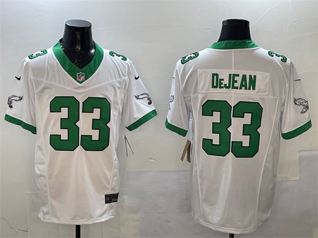 Men's Philadelphia Eagles #33 Cooper DeJean White F.U.S.E Vapor Untouchable Limited Stitched Football Jersey Men's Philadelphia Eagles #33 Cooper DeJean White F.U.S.E Vapor Untouchable Limited Stitched Football Jersey